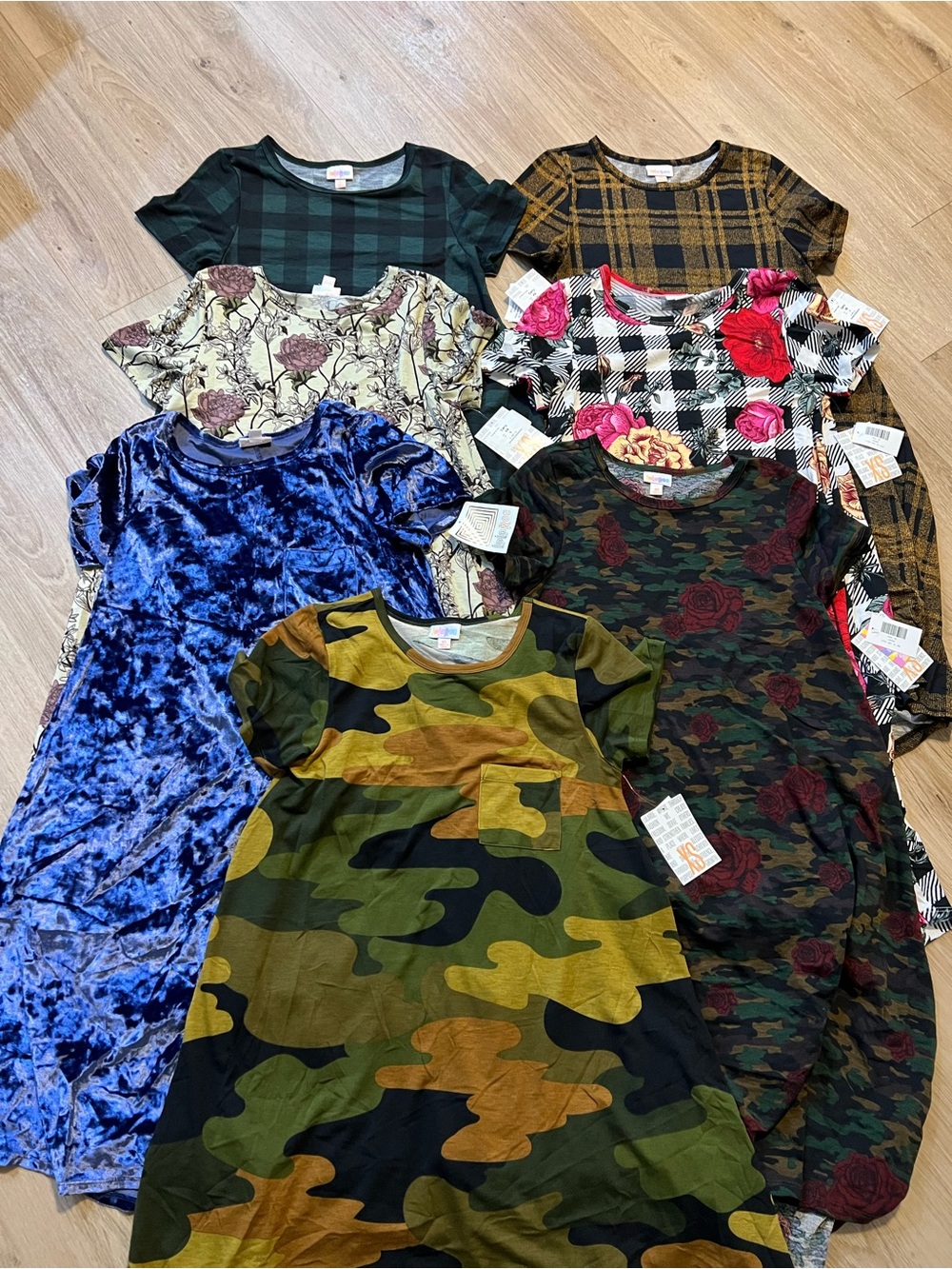 Lot of 7 LuLaRoe Carly Dresses- NWT